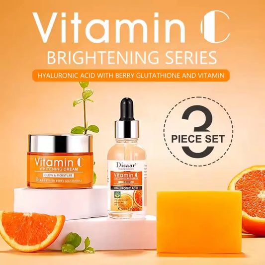 KIT LÍNEA VITAMINA C   PIEL ILUMINADA Y RENOVADA✨ 3 PIEZAS