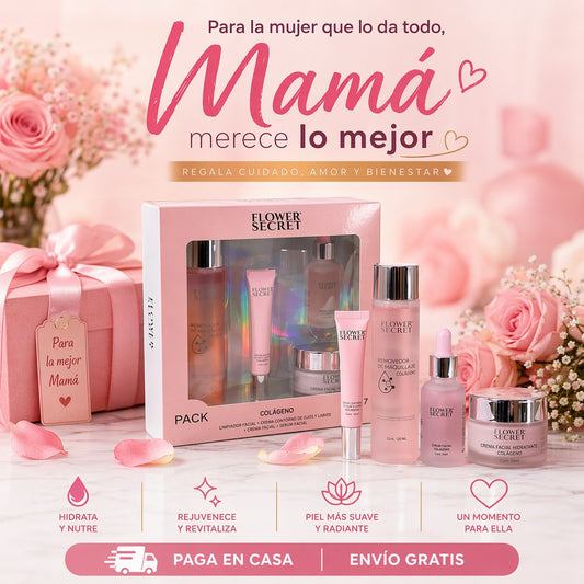 SET DE CUIDADO FACIAL CON COLÁGENO ✨4 PIEZAS