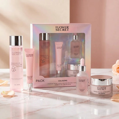 SET DE CUIDADO FACIAL CON COLÁGENO ✨4 PIEZAS