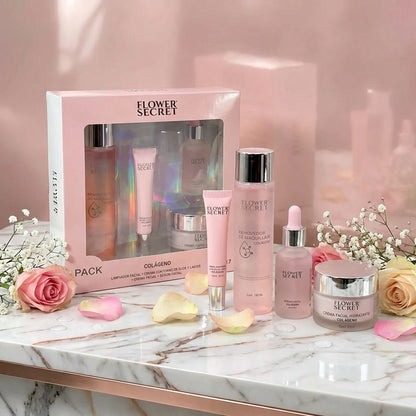 SET DE CUIDADO FACIAL CON COLÁGENO ✨4 PIEZAS
